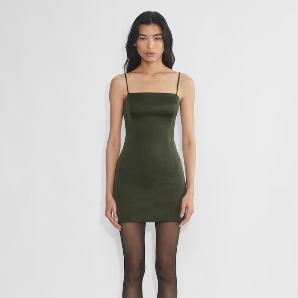 Sunday Best Shimmer Satin Dress